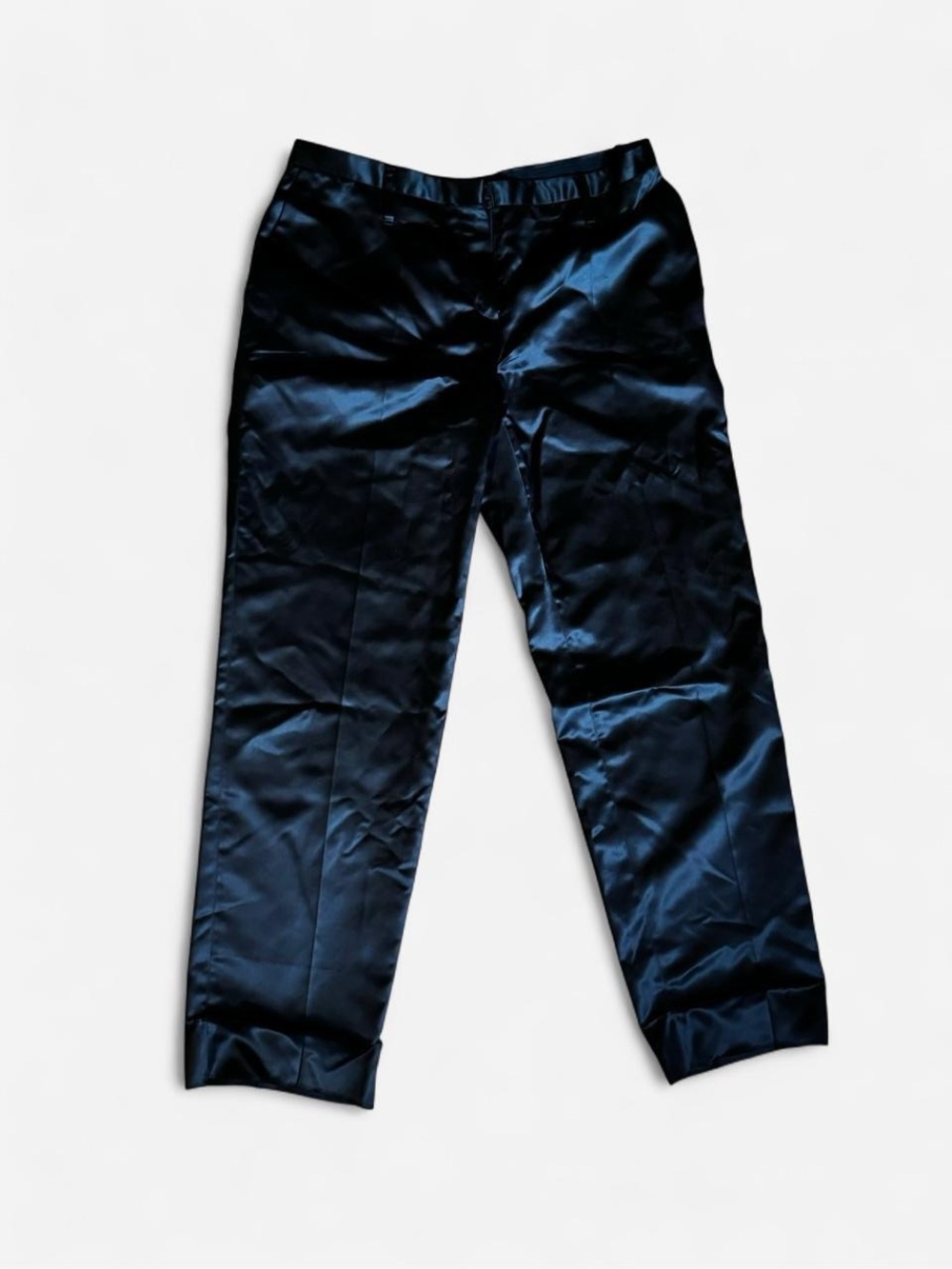 Prada 100% silk straight leg pants